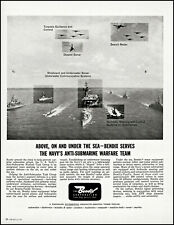 1961 U S Navy Anti-Submarine Warfare Task Group Bendix retro photo print ad L87 picture