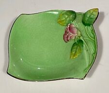 VINTAGE ROYAL WINTON - SMALL GREEN TRINKET DISH – ROSEBUD & LEAVES picture