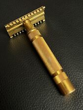 Gold 1930's Gillette New Type Bar Handle Safety Razor picture