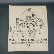 Vintage 1984 Paul Simon For Illinois US Senate Poster 196/500 Democrat Candidate picture