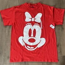 Disney Parks Minnie Mouse T-Shirt  Red Adult Large Ears Bow Logo Graphic NWT picture