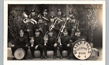 CITIZENS MARCHING BAND beaver falls ny real photo postcard rppc parade music picture