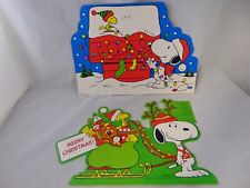 Vintage Hallmark Snoopy Christmas Wall Decorations 1965 picture