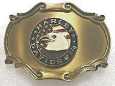 HARLEY DAVIDSON BELT BUCKLE 75TH ANN PATRIOT SCREAMING EAGLE FLAG 1978 NEW picture