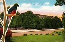 Postcard Worlds Largest Bird Cage forest Park St Louis Missouri [bt] picture