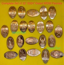 Disney World Complete Set of 22 Dated 2024 Pressed Penny includ 4 Park Logos WDW picture