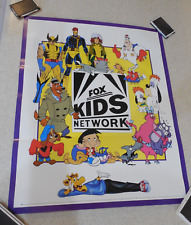 Vintage 1993 Fox Kids Network Poster X-men Tom & Jerry Eek  Cat Dog City Bobby picture
