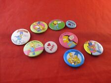 Lot 9 Retro The Simpsons Pins 1989 Promotional Pin Button Pinback Bart Homer # picture