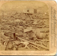 PENNSYLVANIA, Johnstown Calamity, View of the Wrecked City--Stereoview G44 picture