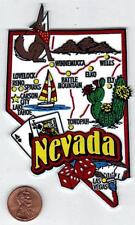 JUMBO NEVADA STATE MAP    MAGNET  7 COLOR  CARSON CITY  RENO  LAS VEGAS  SPARKS picture
