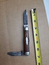 SCHATT & MORGAN - TITUSVILLE, PA. 2-Blade Large Bone Stag Knife picture