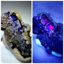 ***GREAT-Fluorescent Fluorite & Calcite crystals, Ojuela mine Mexico*** picture