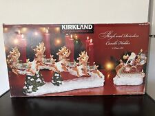 NEW Kirkland Signature Santa and Sleigh with Reindeer Candle Holders  picture