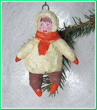 🎄Boy~Vintage antique Christmas spun cotton ornament figure #123242 picture