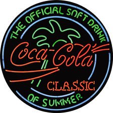 Coca Cola Soft Drink Neon Tin Metal Aluminum Sign Man Cave Garage Decor 11.75