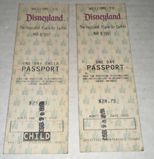 3/6/93 Walt Disney Disneyland 1-Day Passport Theme Park Pass Ticket Stub Badge $ picture