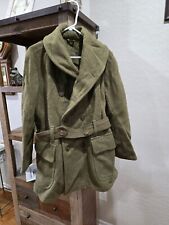 Vintage WWII Wool Coat  US Army  Trench Parka Jacket Wool  Sz Large picture
