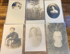 RPPC Real Photo Lot of 6 women and children unposted picture