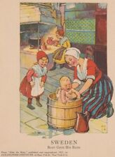 Sweden 1927. Baby Gets His bath. By Cleanliness Institute picture