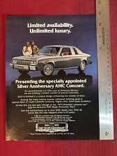 Silver Anniversary AMC Concord 1979 Print Ad - Great To Frame picture