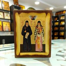 Saint Paisios Saint Arsenios Orthodox Icon Handpainted Icon Byzantine Icon picture