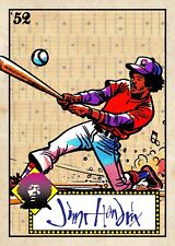 52’ Jimi Hendrix Original Art Trading Card Baseball Card Custom picture