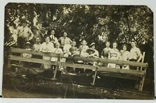 RPPC Large Group of People in Wagon Postcard H15 picture