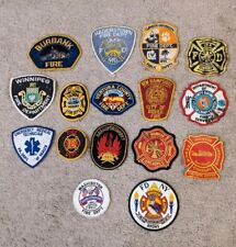 Vintage Fire Department Patches Lot of 16 FL, CA, PA, NH, Canada, MI, SC, MD, NY picture