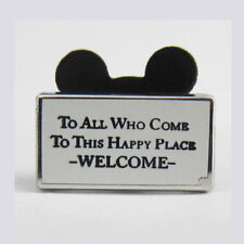 Disney Pin Happy Place Welcome Sign Disneyland Tiny Kingdom Mystery picture