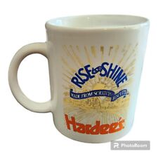 Vintage 90s Hardee's Breakfast Rise And Shine Coffee Mug Restaurant Memorabilia  picture