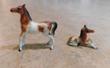 Pair of miniature bone china horses picture