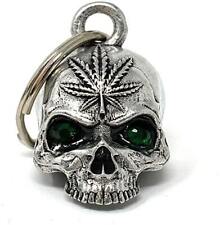POT HEAD BIKER BELL MOTORCYCLE ACCESSORY OR KEYCHAIN DIAMOND SKULL picture