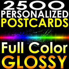2500 CUSTOM PRINTED 4x6 PERSONALIZED Postcards Full Color UV Coated Glossy 4