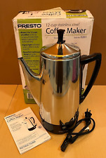 Vintage Presto Stainless Steel 12 C Percolator Electric Coffee Pot Model 0281105 picture