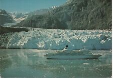 Glacier Bay Alaska Royal Vikings Cruise Ship Vintage Postcard Used Norway Stamps picture