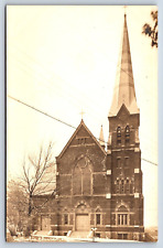RPPC View of Catholic Church Boston MA Real Photo #109 Herbert E Glassier Co D2 picture