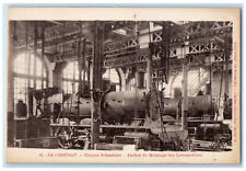 c1910 Locomotive Workshop Schneider Factories Le Creusot France Postcard picture