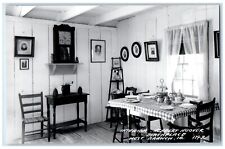 1953 Herbert Hoover Birthplace Interior West Branch Iowa IA RPPC Photo Postcard picture