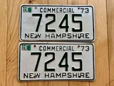 1973 New Hampshire License Plate Pair picture