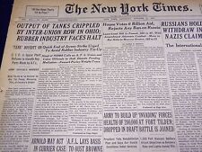 1941 OCT 11 NEW YORK TIMES - OUTPUT OF TANKS CRIPPLED RUBBER INDUSTRY - NT 1370 picture