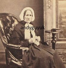 CDV LADY KNITTING 4 NEEDLES BY CHARLES CHESTER ANTIQUE PHOTO SEWING TEXTILES picture