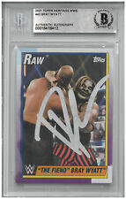 Bray Wyatt Signed Auto Slabbed WWE 2021 Topps Heritage Card BAS Beckett picture