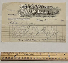 1912 FIELD & START WHOLESALE GROCERS UTICA NEW YORK VINTAGE RECEIPT picture