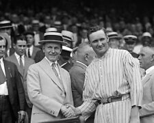 Washington Senators WALTER JOHNSON with Calvin Coolidge Glossy 8x10 Photo picture
