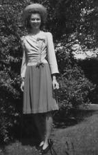 4P Photograph Beautiful Woman Pretty Lady Dress Hat Fashion 1942 picture