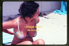 Pretty Woman in a Bikini at a Beach in 1971, Ektachrome Slide p10a picture
