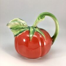 Vintage Ancora Tomato Pitcher Hand Painted Ceramic Pottery Italy picture