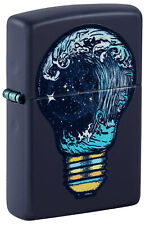 Zippo Black Light Toxic Waves Design Navy Matte Windproof Lighter, 46143 picture