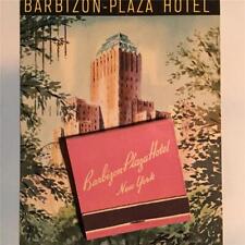 Vtg Barbizon Plaza Hotel MATCHBOOK & POSTCARD New York City 60’s Mid Century picture