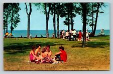 Group of Women Westcott Beach State Park Lake Ontario NY VINTAGE Postcard picture